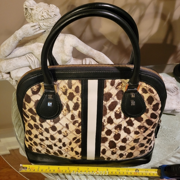 L.A.M.B. Gwen Stefani Leopard Kingston Dome Bowler Bag Designer Leather #41 - Picture 8 of 16